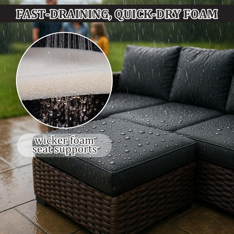 HAVARGO Couch Cushion Support for Outdoor Sagging Seat 20x20x2 Inches Couch Supports for Sagging Cushions, Quick-Drying and High Density Foam Sofa Cushion Support with Anti Slip Mesh Fabric Set of 1 - Image 2